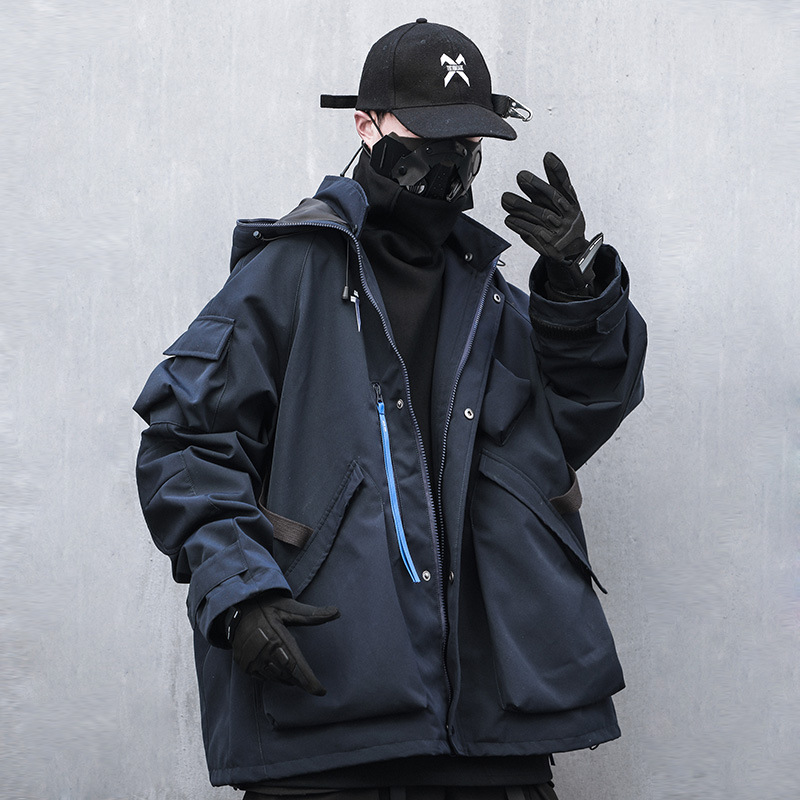 Heavy Duty Functional Small Stand Collar Hooded Jacket