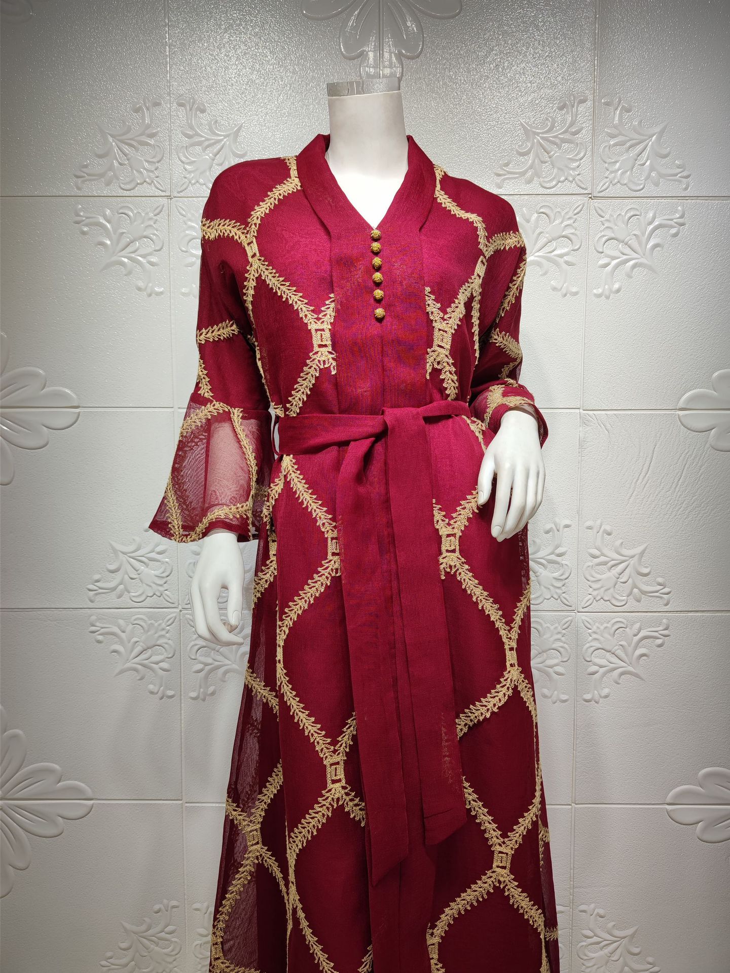 Middle East Muslim Temperament Gauze Dress