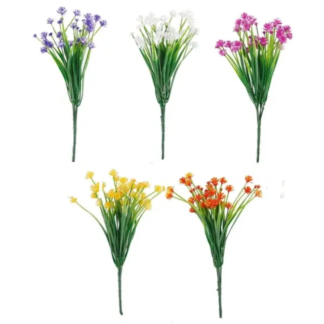 Colorful Artificial Flowers Plastic Lotus Shrubs For Home Office Outdoor Garden Porch Patio Decoration Indoor Farmhouse Hanging Planter Decor Style1 - Shop at LoveMi