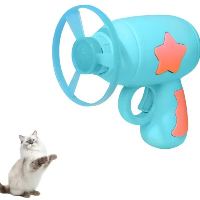 Interactive Cat Toy For Indoor Cats Cat Toy Gun Spinning Funny Cat Toys Blue - Shop at LoveMi
