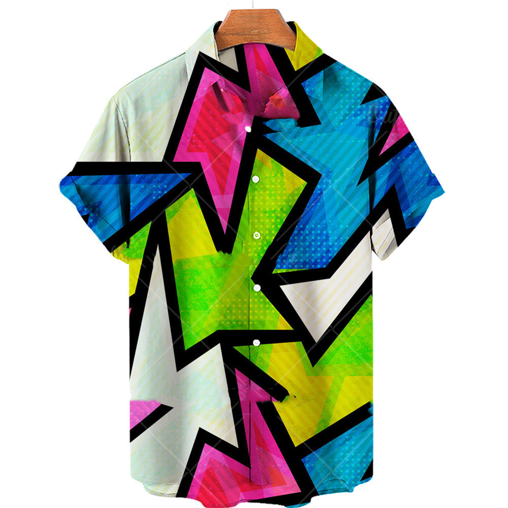 Title 6, Nieuw casual shirt met korte mouwen Graffiti-se...