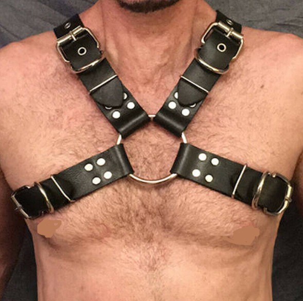 Men's Leather Shoulder Strap Shoulder Costume Accessories - Image 4