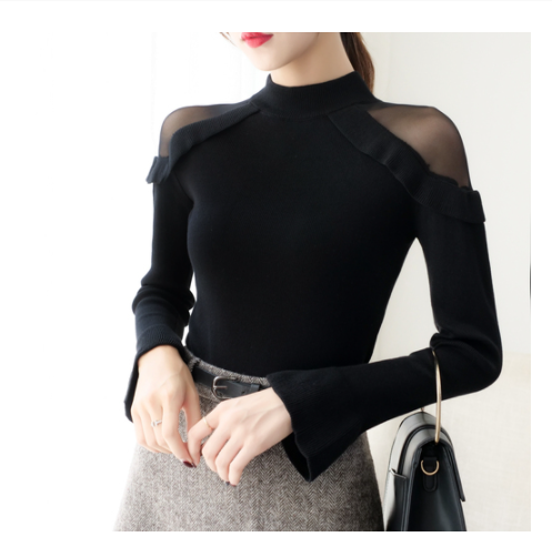 Title 5, Turtleneck Long Sleeved Sweater Pullover Slim Fit