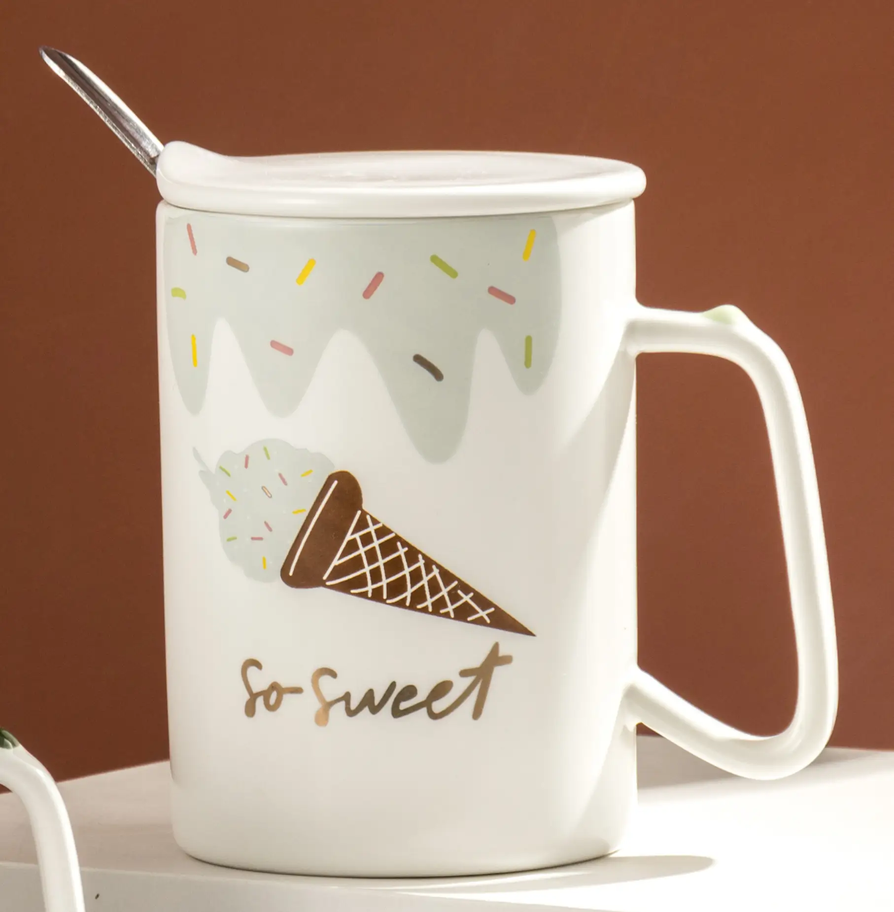 Household Children's Fruit Pattern Ceramic Mug