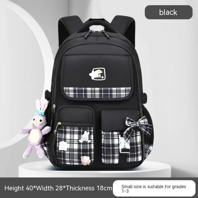 Children's Large Capacity Lightweight Cartoon Cute Backpack Black - Shop at LoveMi