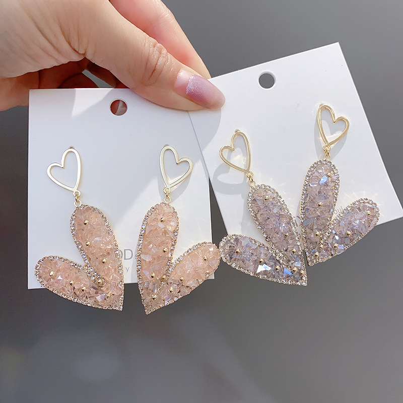 Silver Needle Premium Earrings Sweet Personality Hollow Out