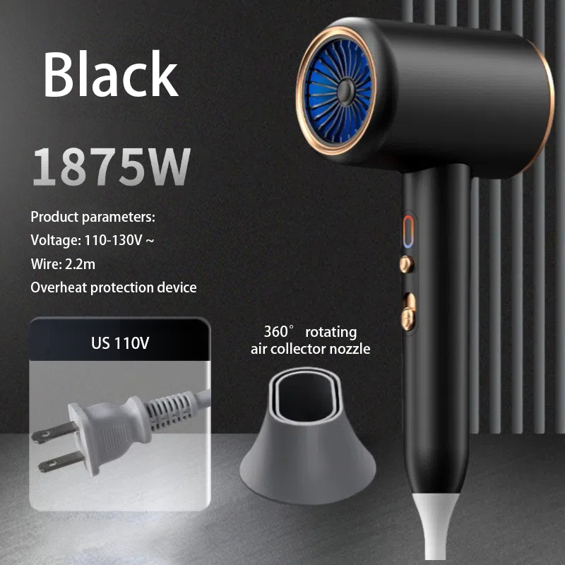 F33 Professional Hair Dryer Hot Cold Wind Air Brush Hairdryer Negative Lonic Blow Dryer Strong PowerDryer Salon Tool 2400W — foto 7