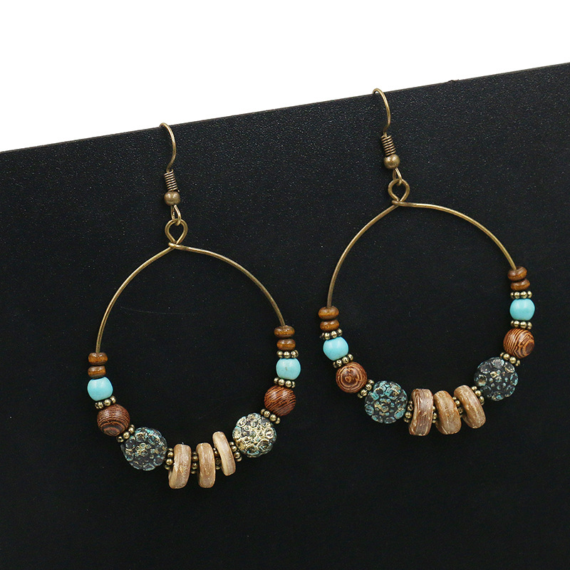 Title 5, Ethnic Style Metal Earrings For Women