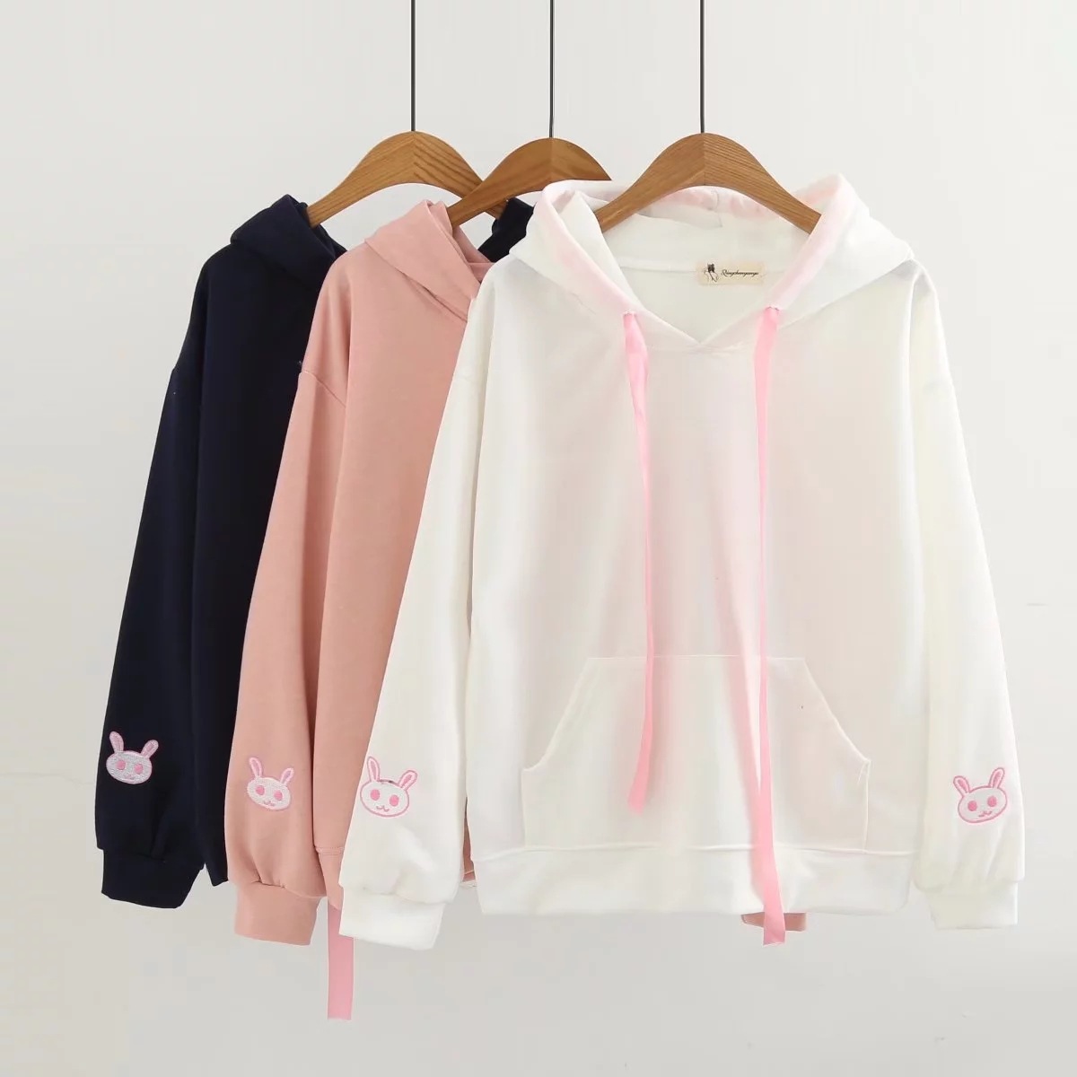 Title 5, Sweet spring new cute rabbit embroidered Hoodie