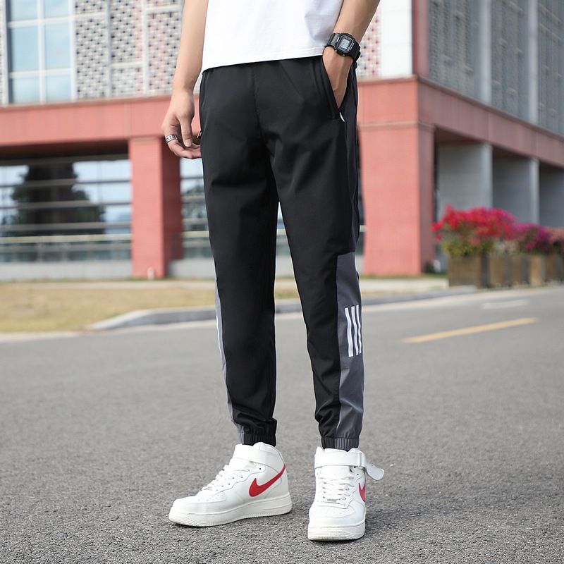 Pants Men's Summer Thin Section Korean Style Trend Ins Cropped Trousers