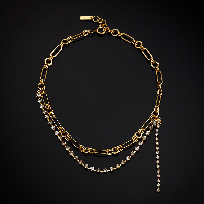 Retro Geometric Frosted Classic Snake Bone Chain Female