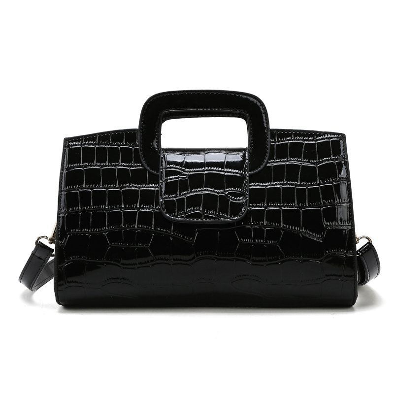 New European And American Retro Pattern Handbag Black - Shop at LoveMi