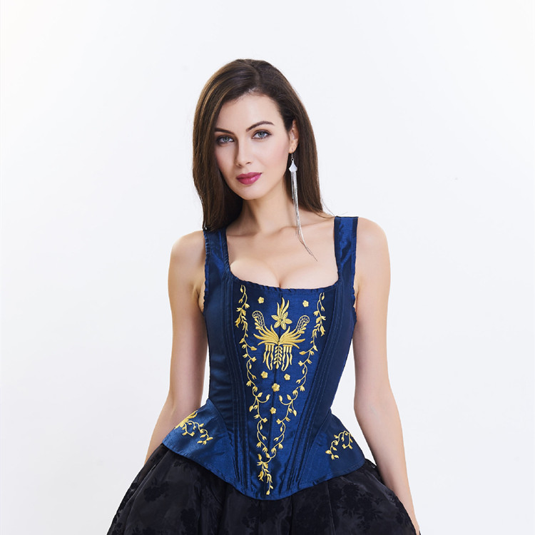 High-end Embroidery Chinese Style Plastic Top With Double Shoulder Straps To Close… — image 1