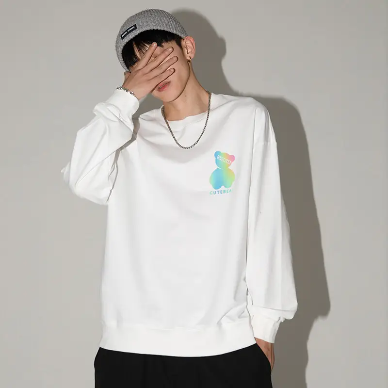 Trendy Luminous Autumn Loose Long-sleeved Sweater Men