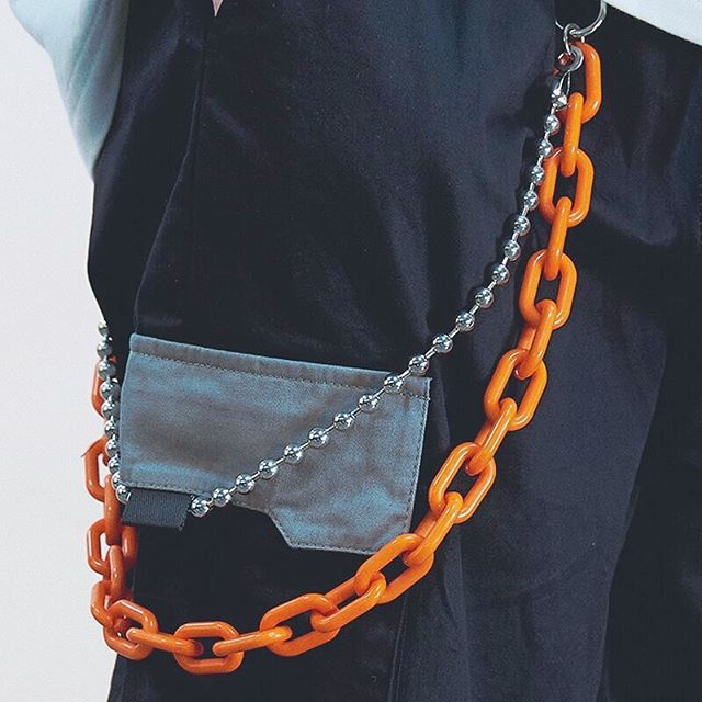 Title 9, Red Waist Candy Color Resin Trouser Chain Hang...