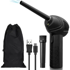 Rechargeable Air Duster Electric Cleaner Cleaning Blower For Car-PC-Keyboard-Pet - Black - View 1