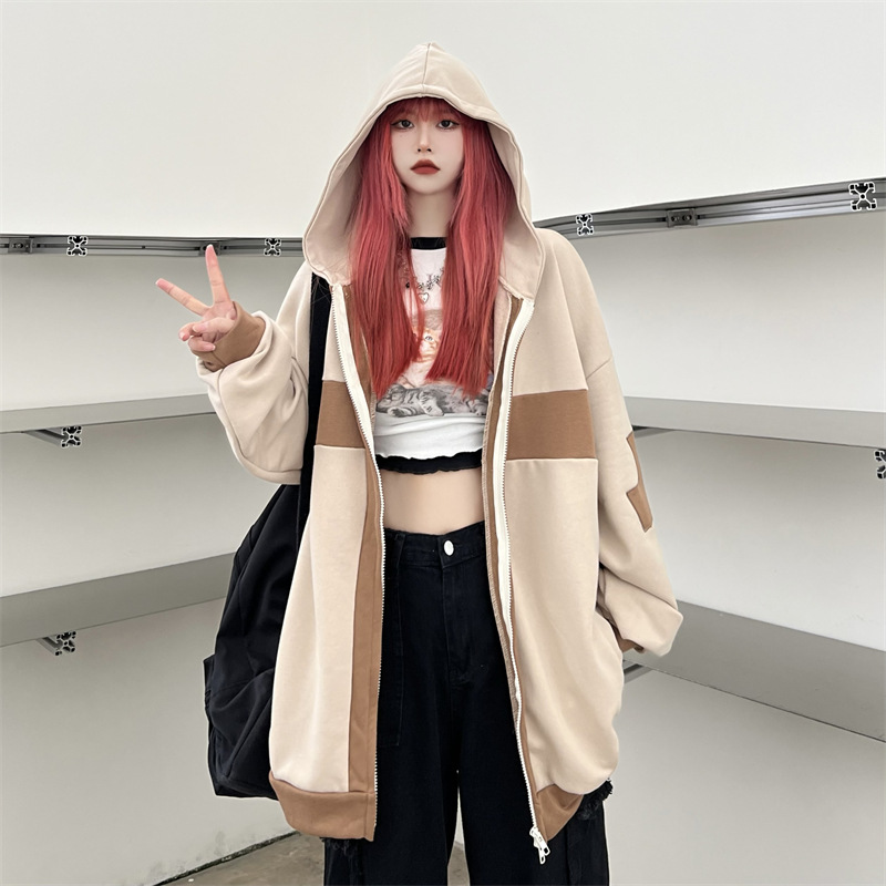 Loose Retro Couple Hooded Sweater Girl