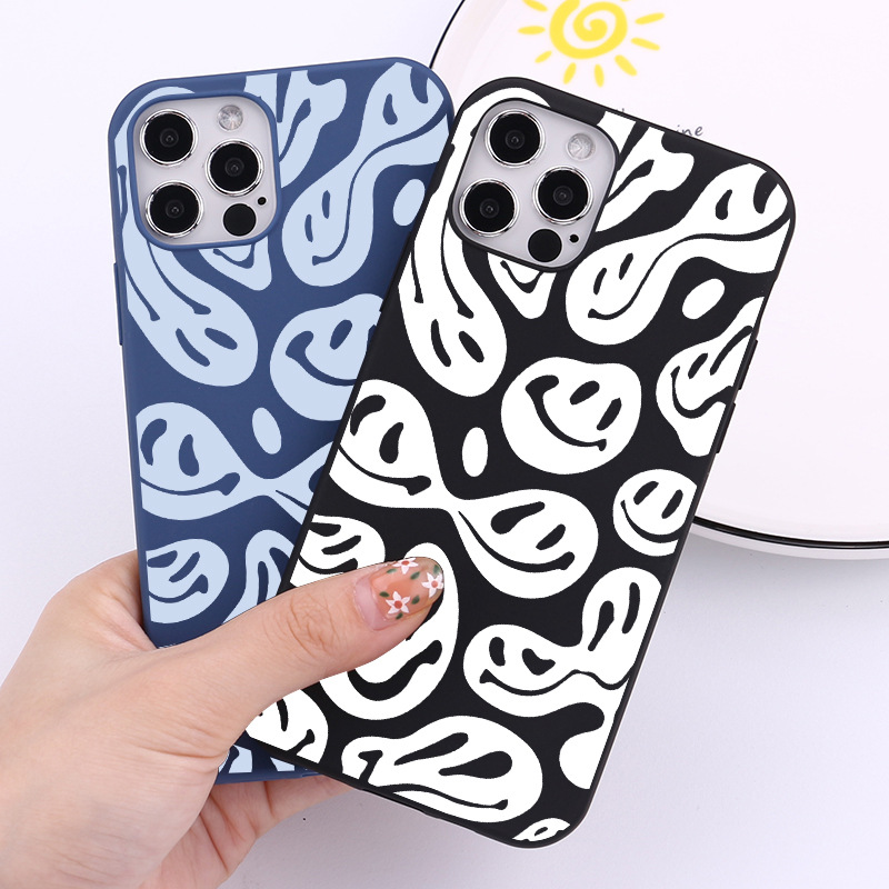 Coque de téléphone souple givrée avec smiley – 1 style – iPhone 11