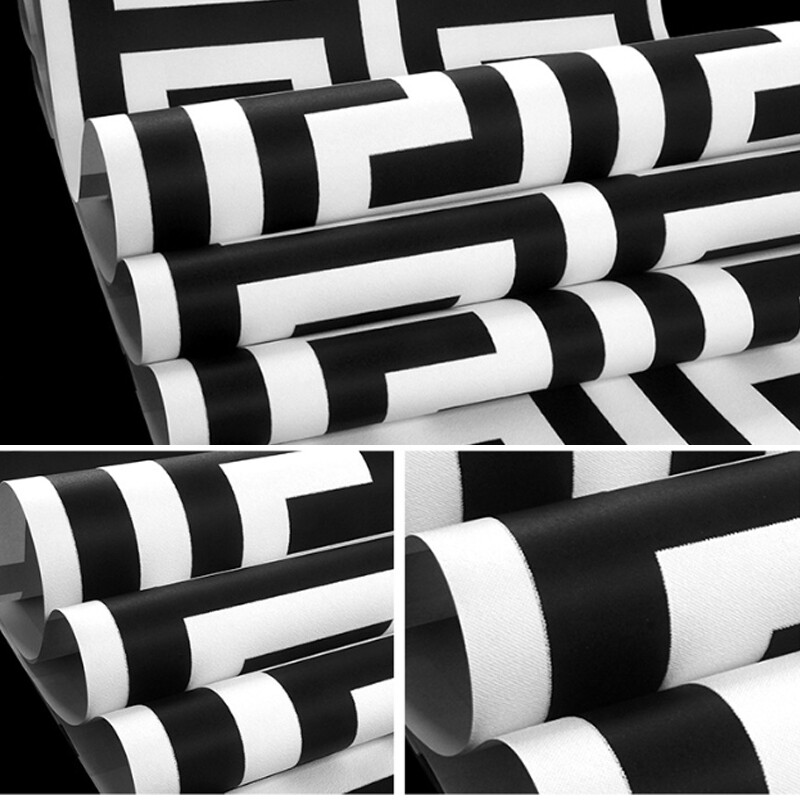 Debona Athena Greek Key Metallic Glitter Wallpaper All Colours-White Black — image 9
