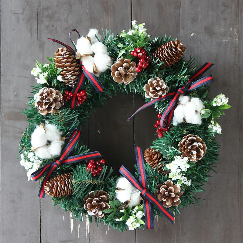 Creative Christmas Door Wreath Christmas Decoration Artificial Garland Wreaths For Car Home Window Wall Decoration – image 10