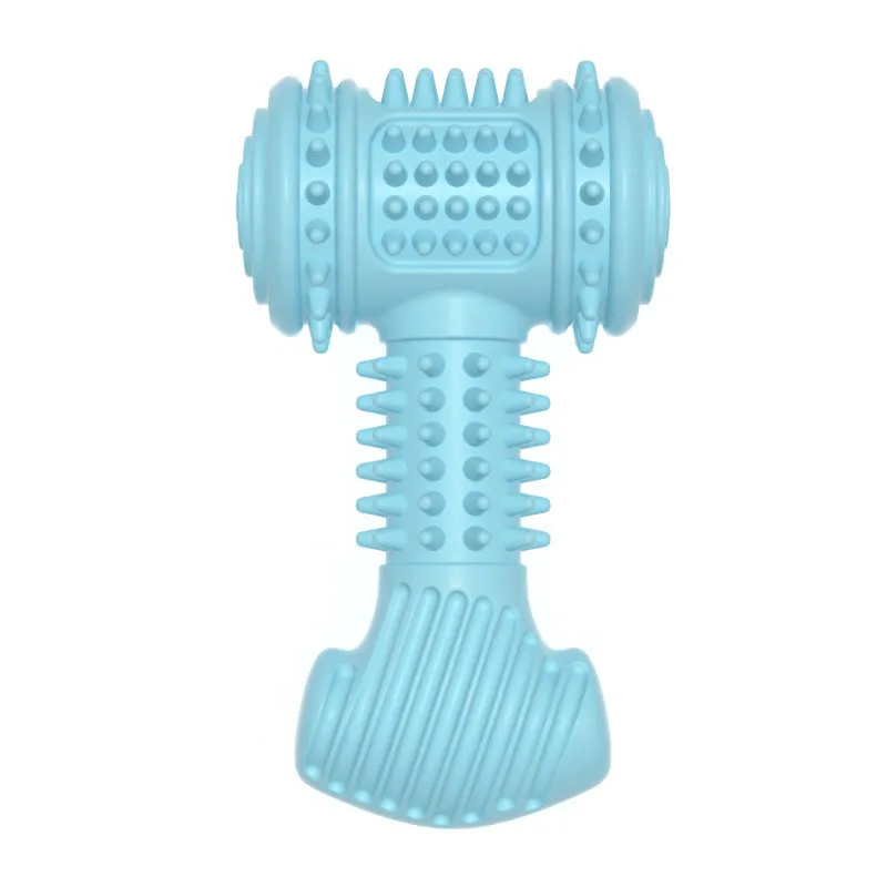 Dog Chew Toy Dogs Teeth Cleaning Toys Indestructible TPR Chewing Bite Resistant Teething Toys Pet Products - Blue