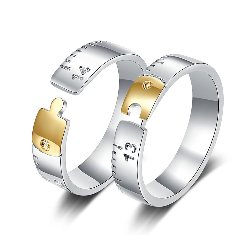 Jigsaw Couple Ring A Pair Of Female Live Mouth