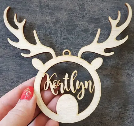 Creative Wooden Pendant Cartoon Hollow DIY Dog