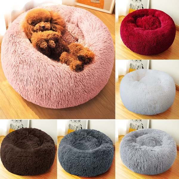 Title 6, Panier Rond en Peluche pour Animaux de Compagni...