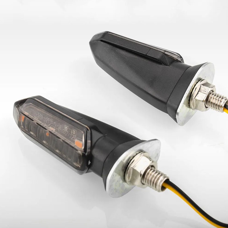 2Pcs Motorcycle Motorbike Turn Signal Lights Indicators Lamp Amber Mini LED 12V — image 12
