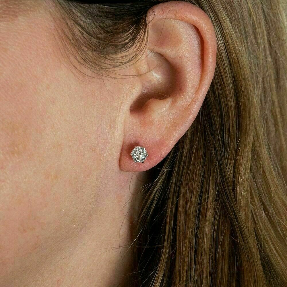Six Prong Single Drill Zircon Stud