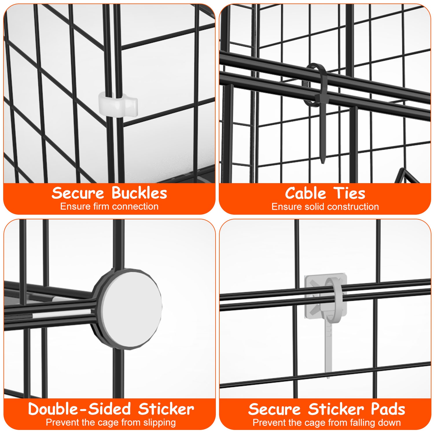 1Pc 2Tier Cat Cage Playpen Indoor Pet Enclosures Kitten Kennel House Detachable Cat Crate With Climbing Ladder 2 Doors For 1 To 2 Cats For Ferret Squirrel Small Animals