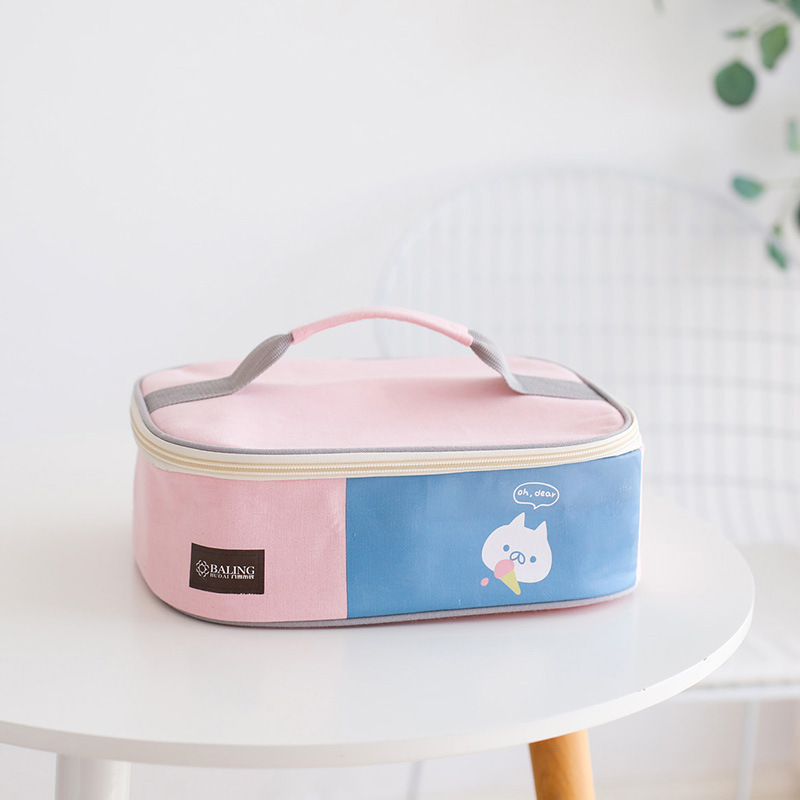 Title 3, Cute Cartoon Lunch Bag Thickened Square Waterpr...