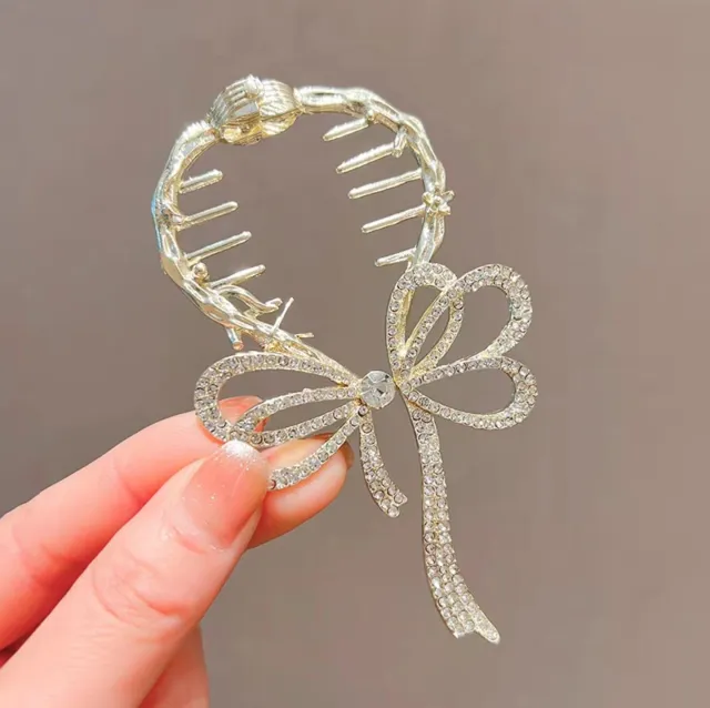 Women's Fashion Back Head Grab Clip Bow Tie Horsetail Buckle - Shop at LoveMi