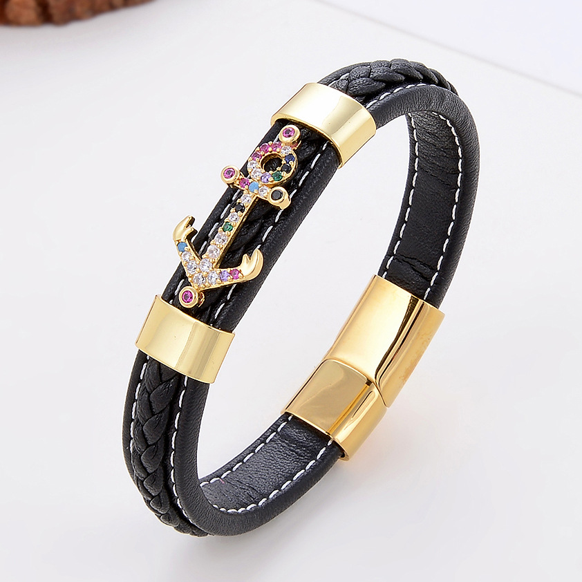 Title 4, Simple Leisure Metal Single-layer Leather Rope ...