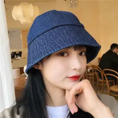 Women's Casual All Match Fashion Denim Fisherman Hat - Navy - View 1