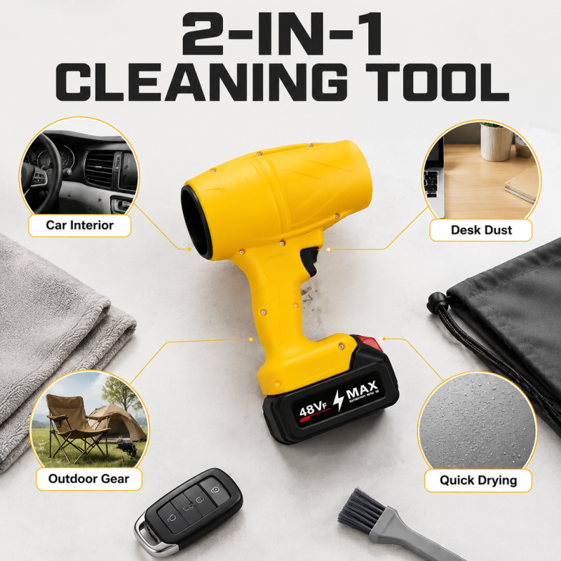 Portable High-Power Turbo Blower 1300mAh Cordless Jet Fan For Car Drying — image 5