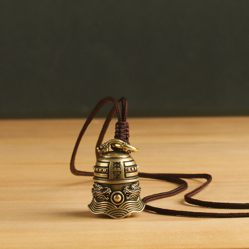 Pure Brass Bell Men's Car Key Chain Pendant (Donghuang bell