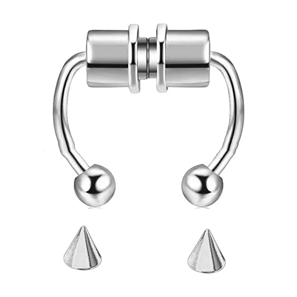 Fake Nose Ring Hip Hoop Rock U Shaped Magnetic