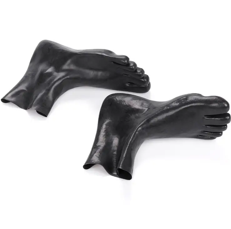 Latex Five-finger Socks Mid-tube To Calf