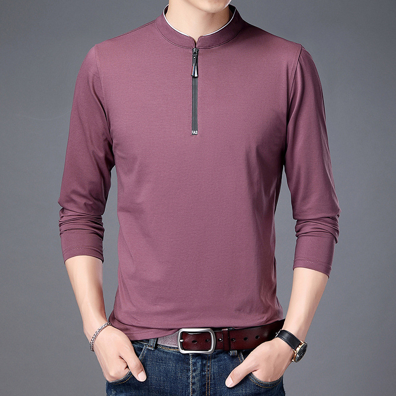 Half High Collar Cotton Men Autumn Clothes - Picture 3 of 5