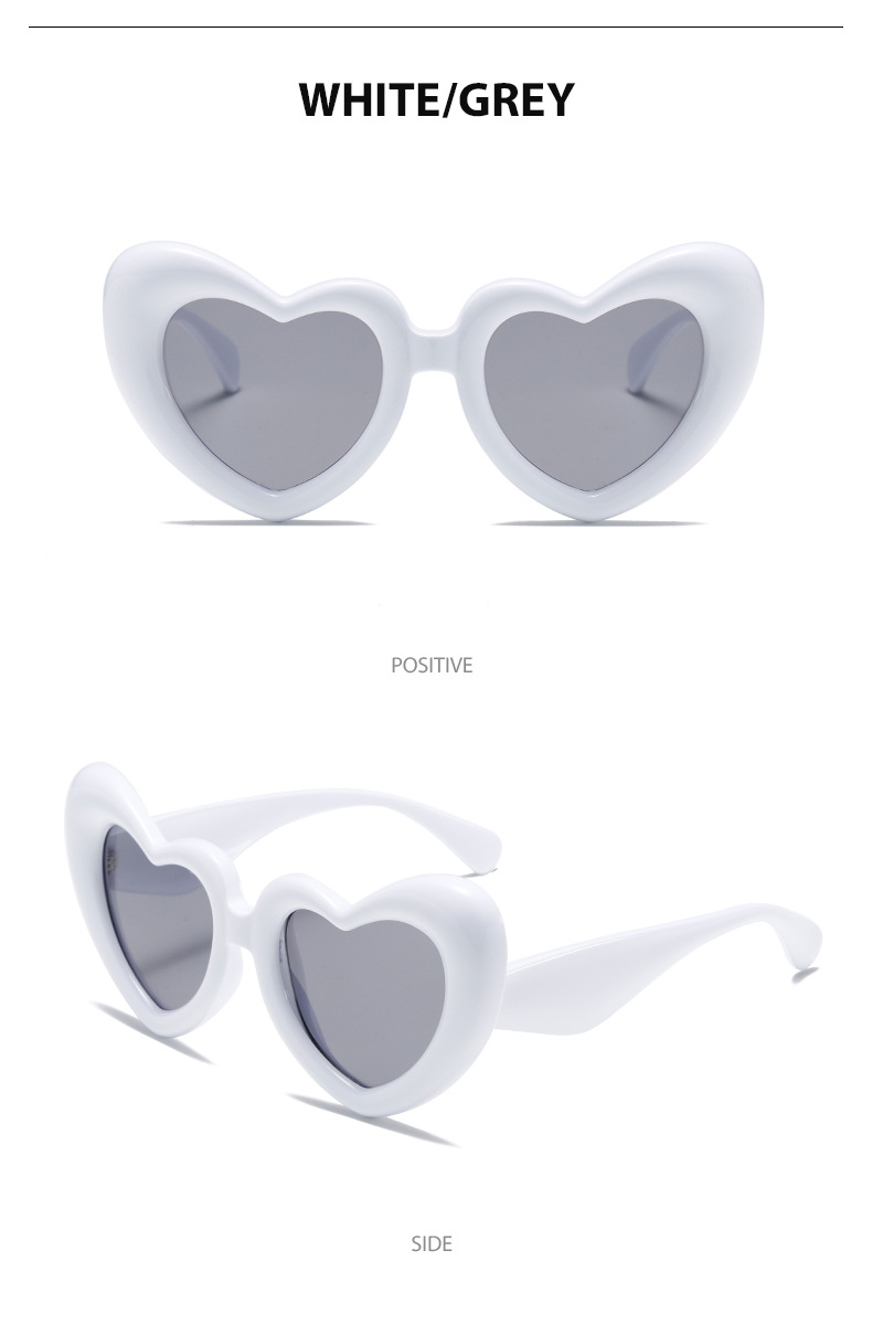 Title 12, Heart Shape Sunglasses Thick Frame Love Glasses...