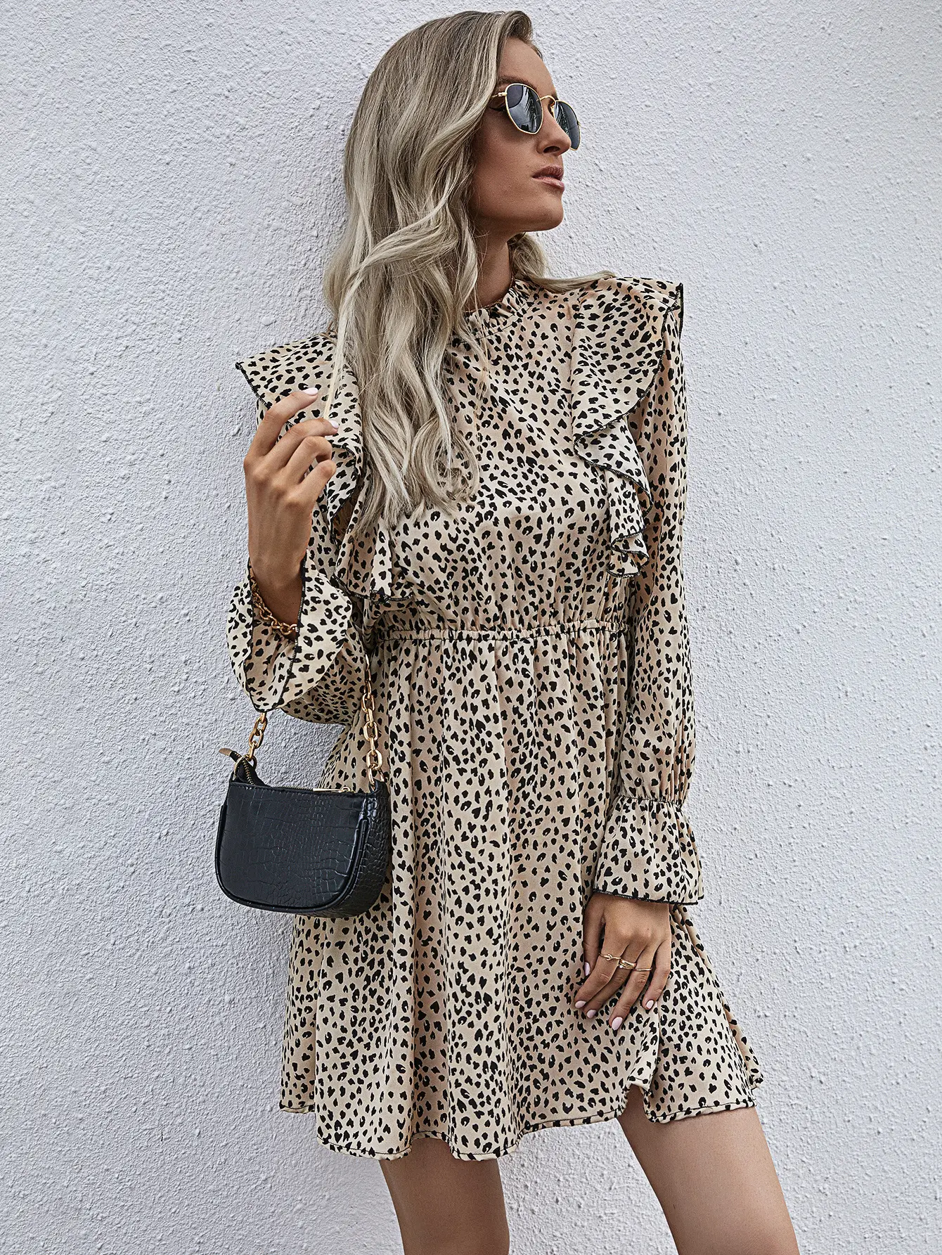 European And American Temperament Generous Polka Dot Dress