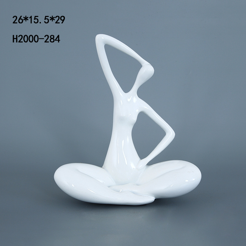Modern character ornament resin abstract ornament (01white)