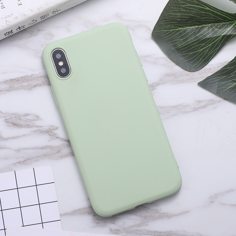 Coque de téléphone unie intégrale pour femme – noire – iPhone XS Max