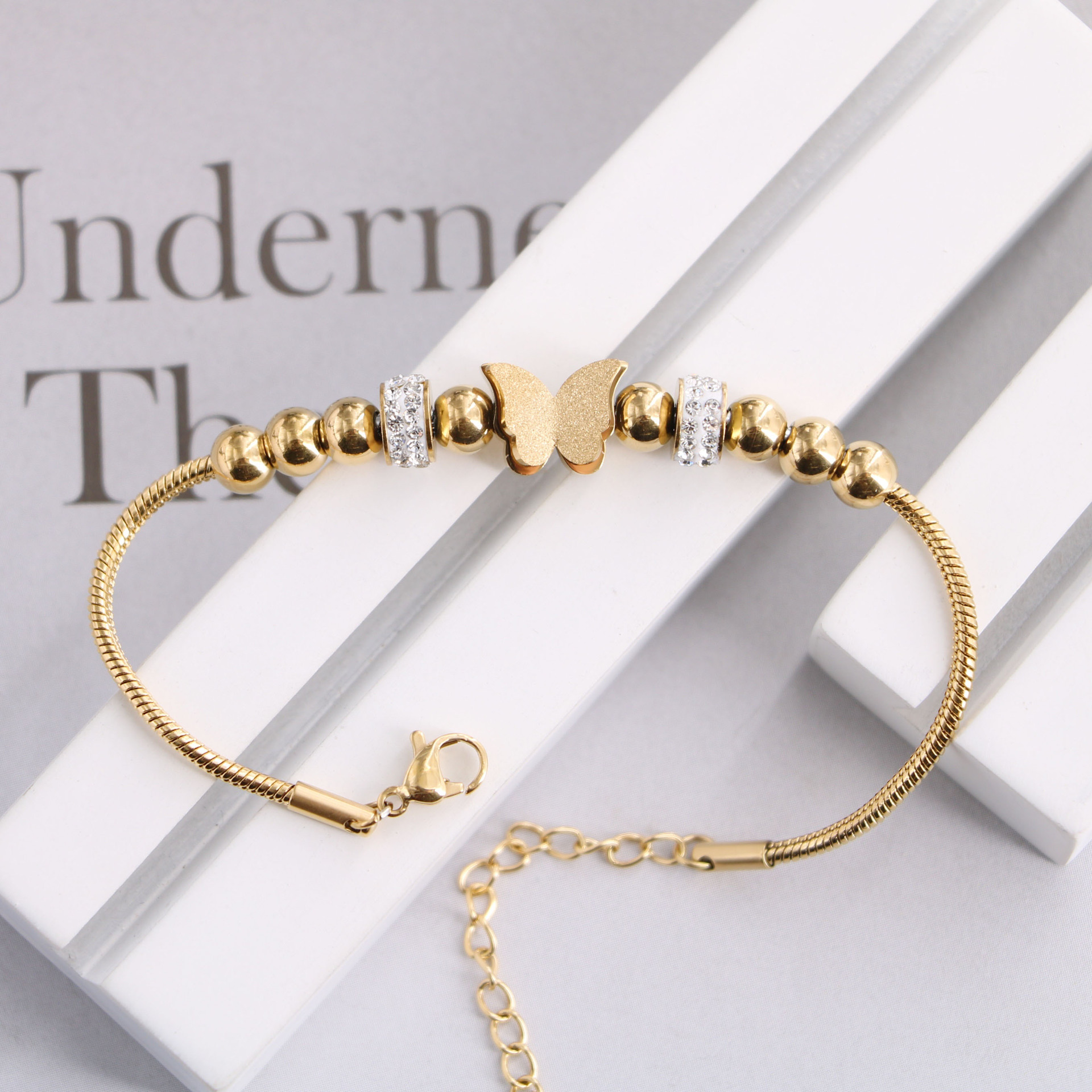 Butterfly Small Steel Ball Bracelet Female
