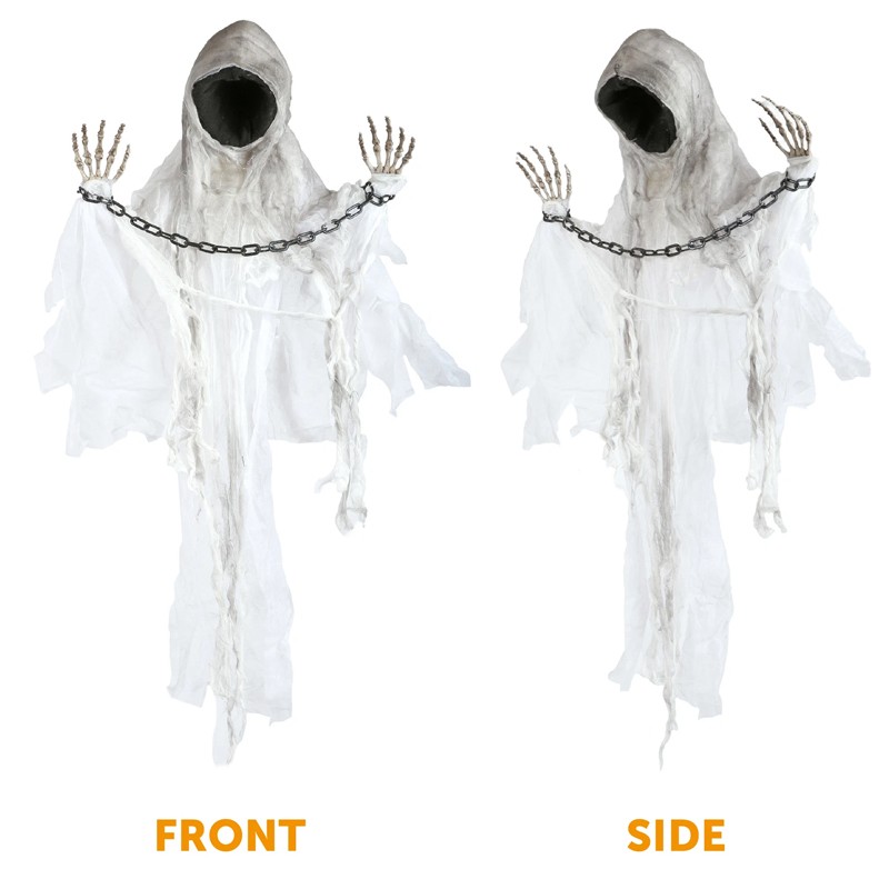 A Dult Halloween Animatronic Faceless Ghost Spectre