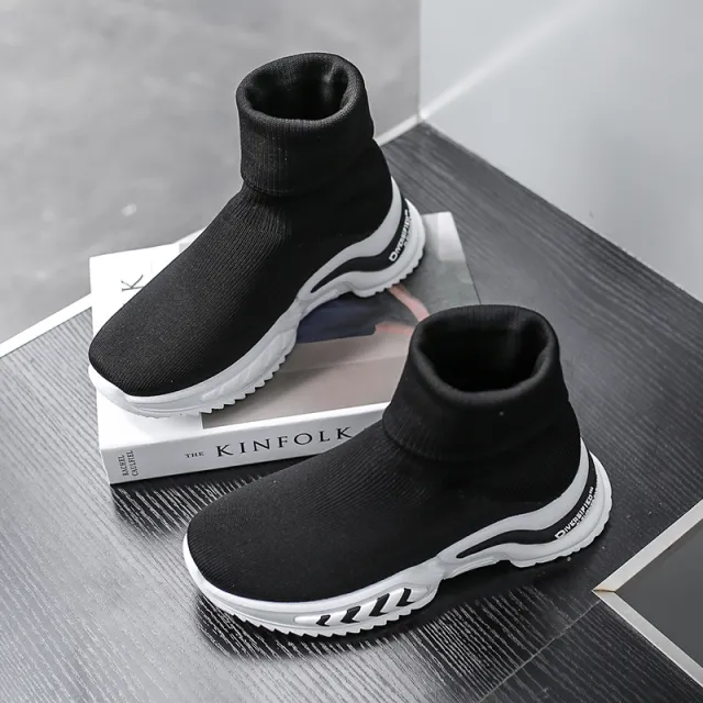 Breathable Single Boots Increase Women's Shoes Thick Sole Black - Shop at LoveMi