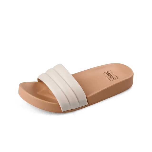 Women's Fashion Outer Wear One Word Slippers White - Shop at LoveMi