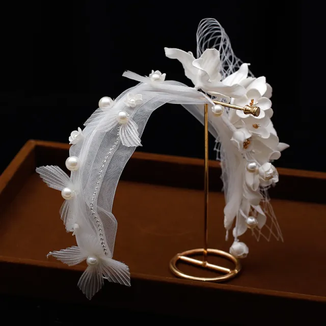 Female Mori Flower Hair Band Wedding Photo Accessories Hair Hoop - Shop at LoveMi
