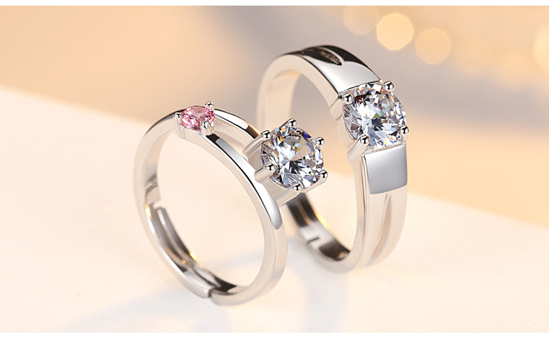 Sterling Silver Jewelry Sterling Silver Ring   Ring Sterling Silver Fashion Couple Ring